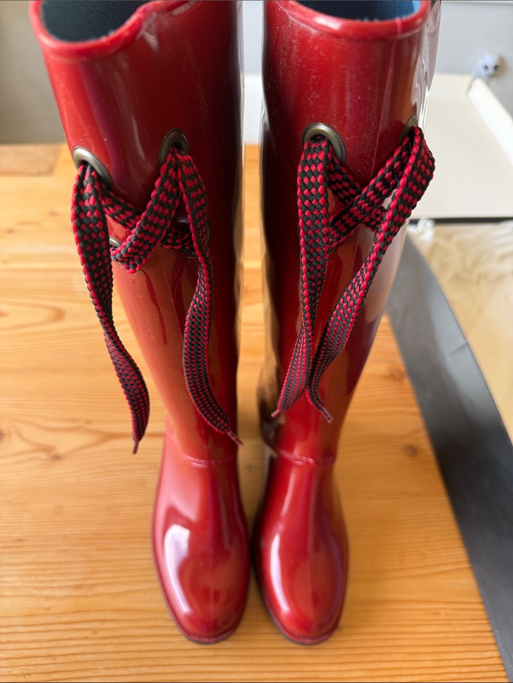 Marc Jacobs Red Patent Rain Boots - Picture 2 of 16